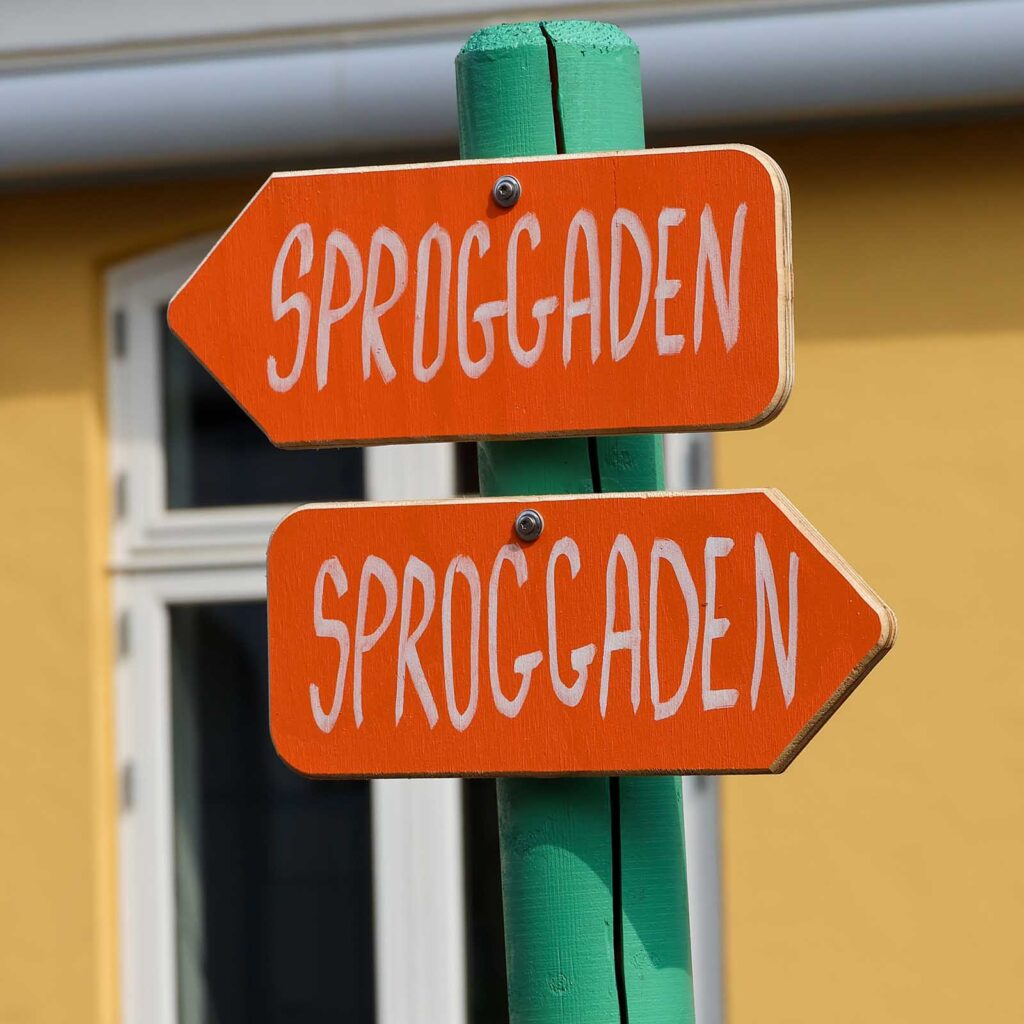 skilte til SPROGENSE